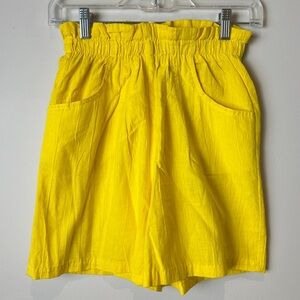 Vintage Yellow Palmetto’s Paperbag Waist Girl’s Summer Shorts Size M (10-12)